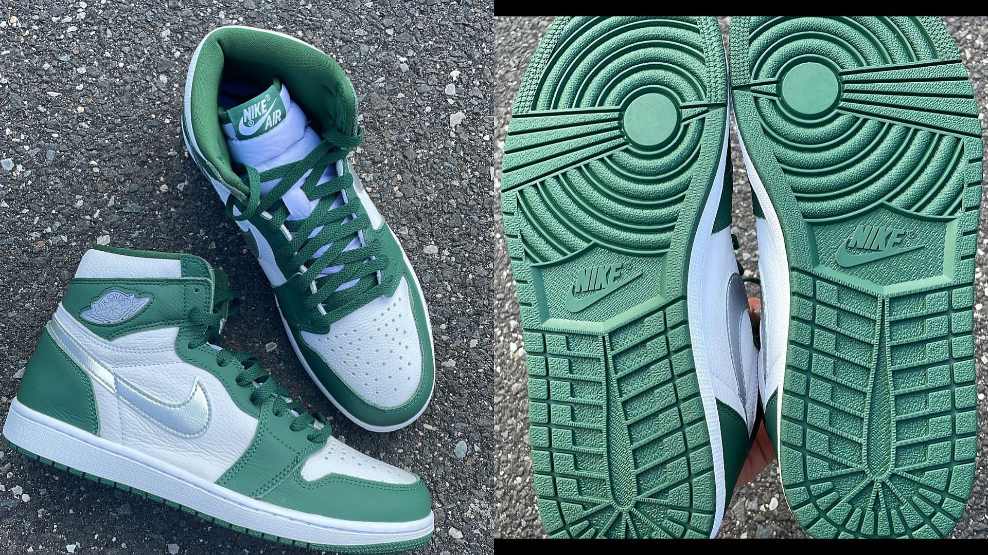 Upcoming Nike Air Jordan 1 High OG Gorge Green sneakers (Image via @chickenwop / Instagram)