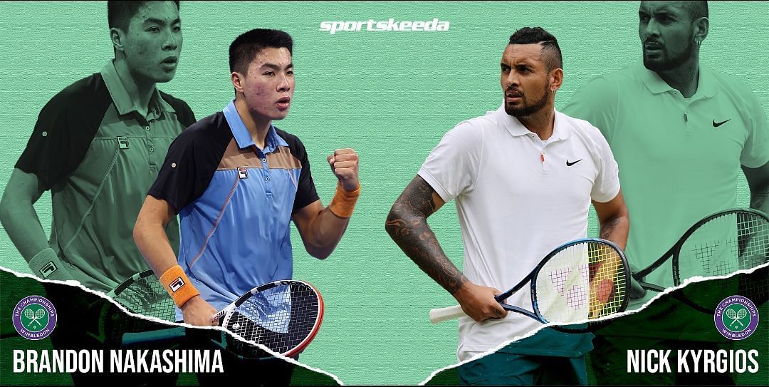  Brandon Nakashima (L) and Nick Kyrgios (R) 