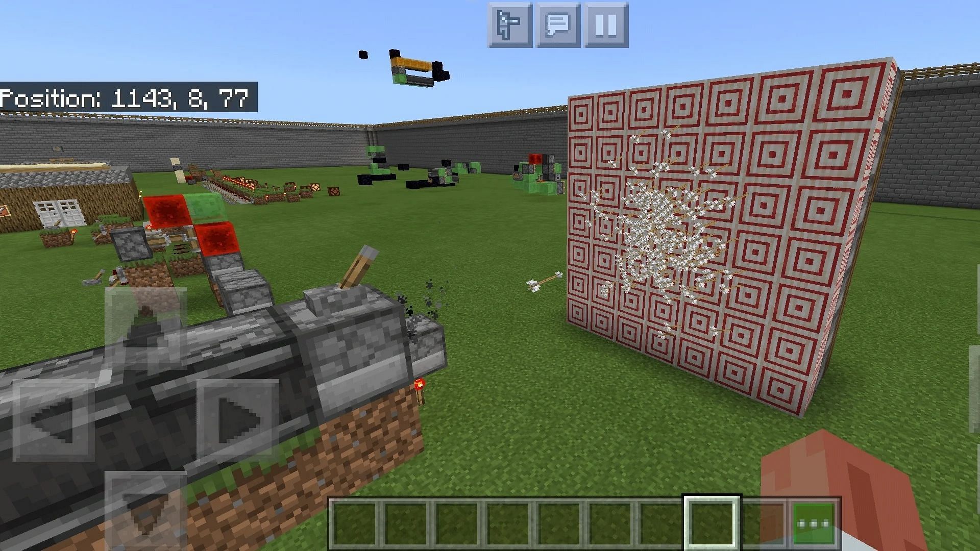 A dispenser can be used to shoot arrows in Minecraft 1.19 (Image via u/tblnick Reddit)
