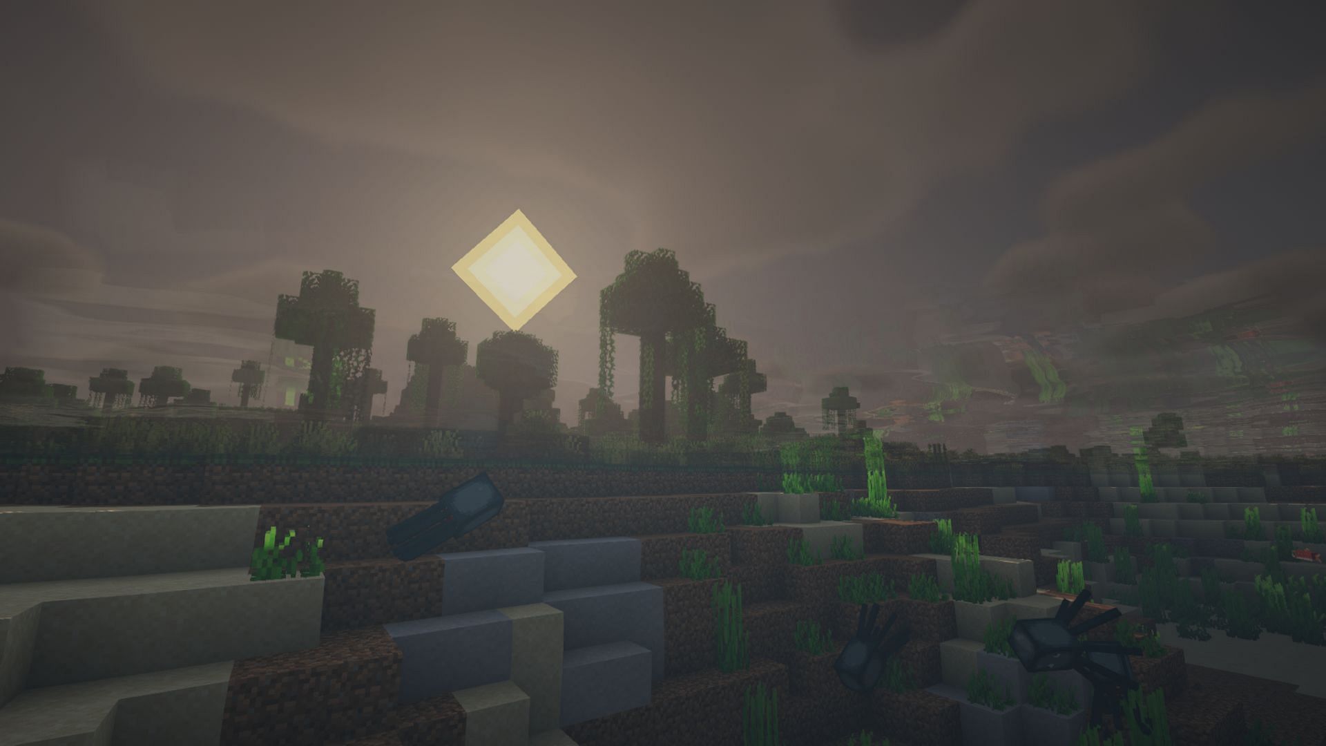 Underwater shot of BSL shaders (Image via Minecraft 1.19 update)