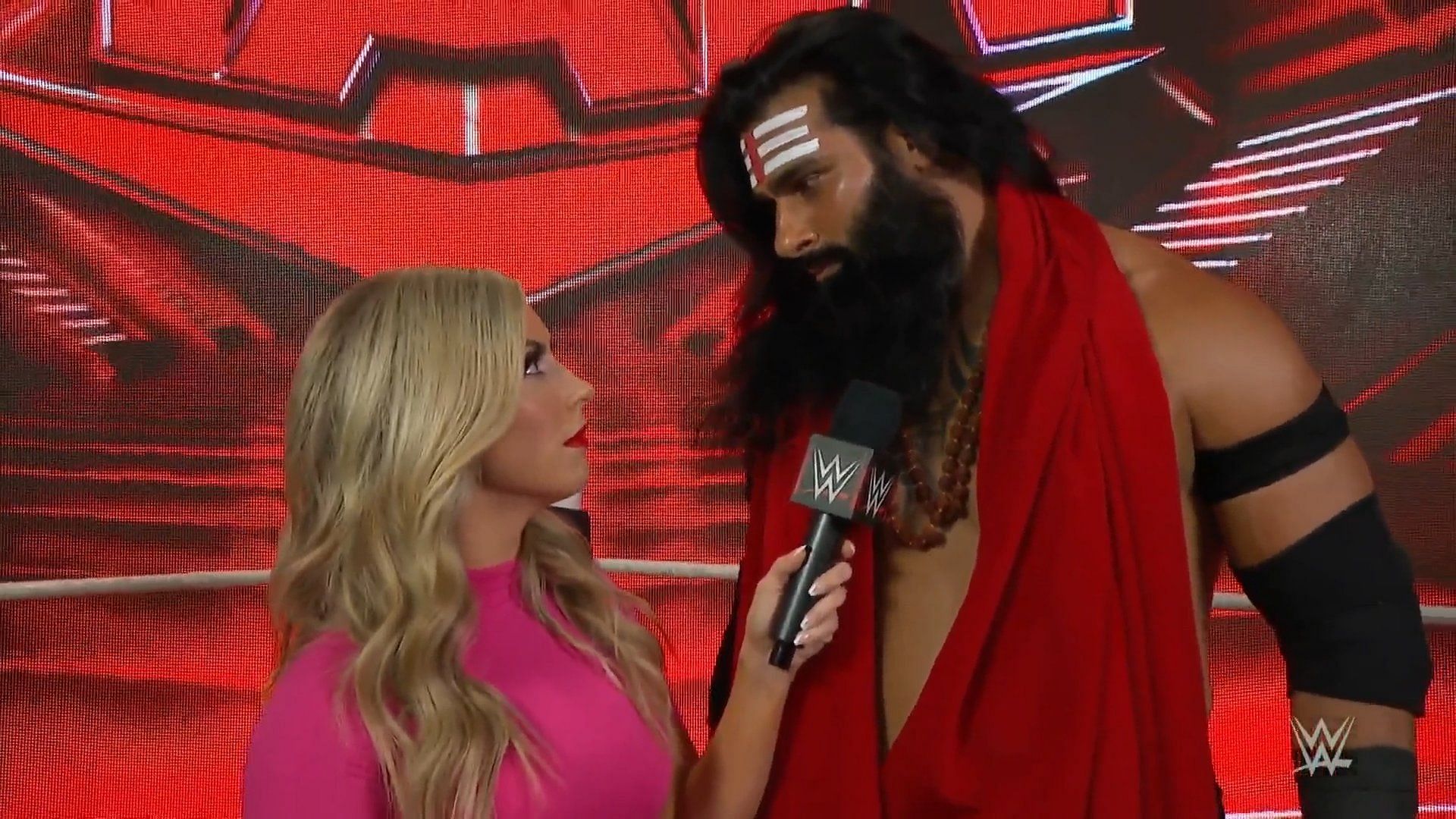 WWE RAW Correspondent Sarah Schreiber and Veer