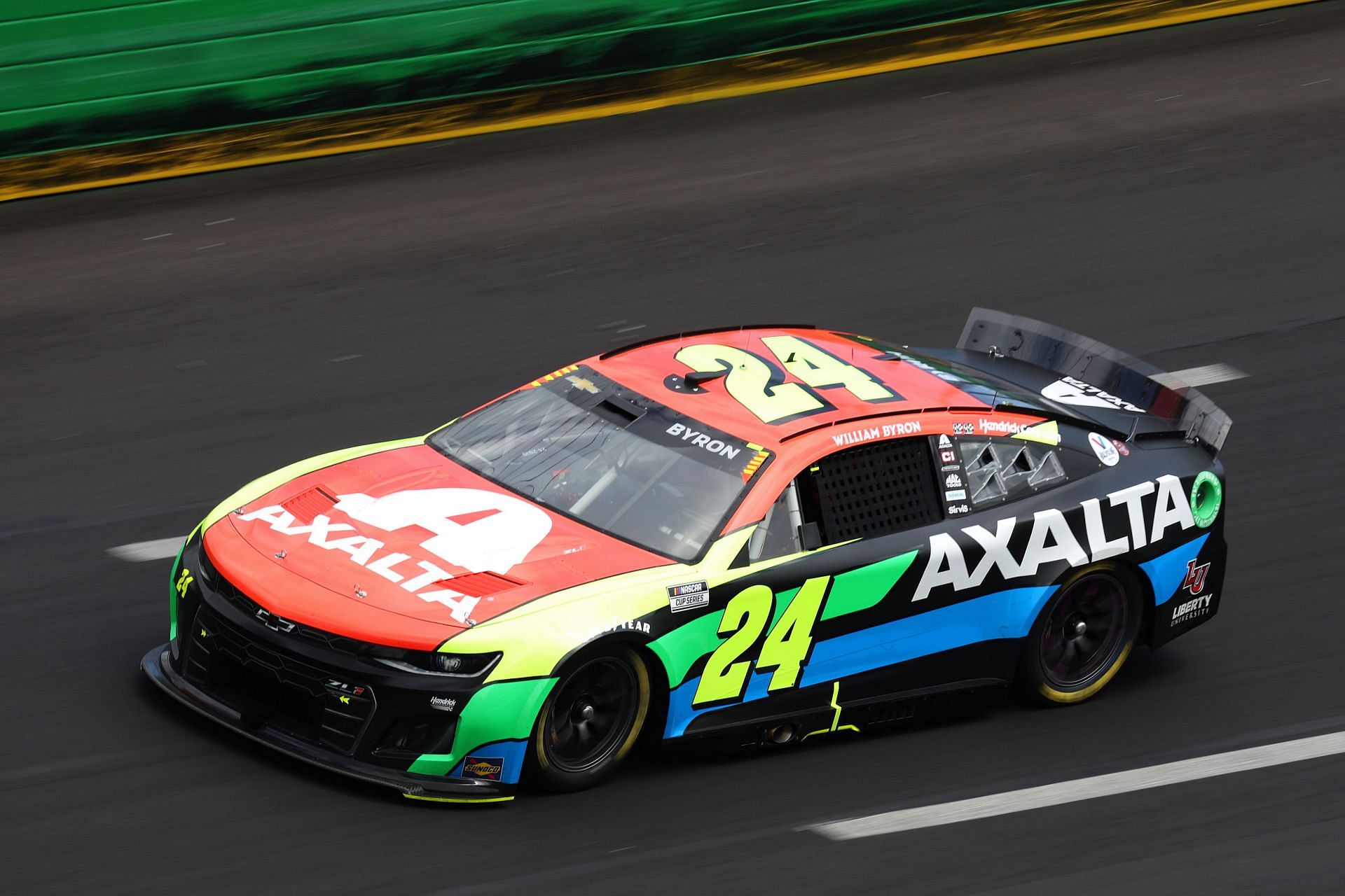 William Byron drives during the NASCAR Cup Series Quaker State 400 at Atlanta Motor Speedway