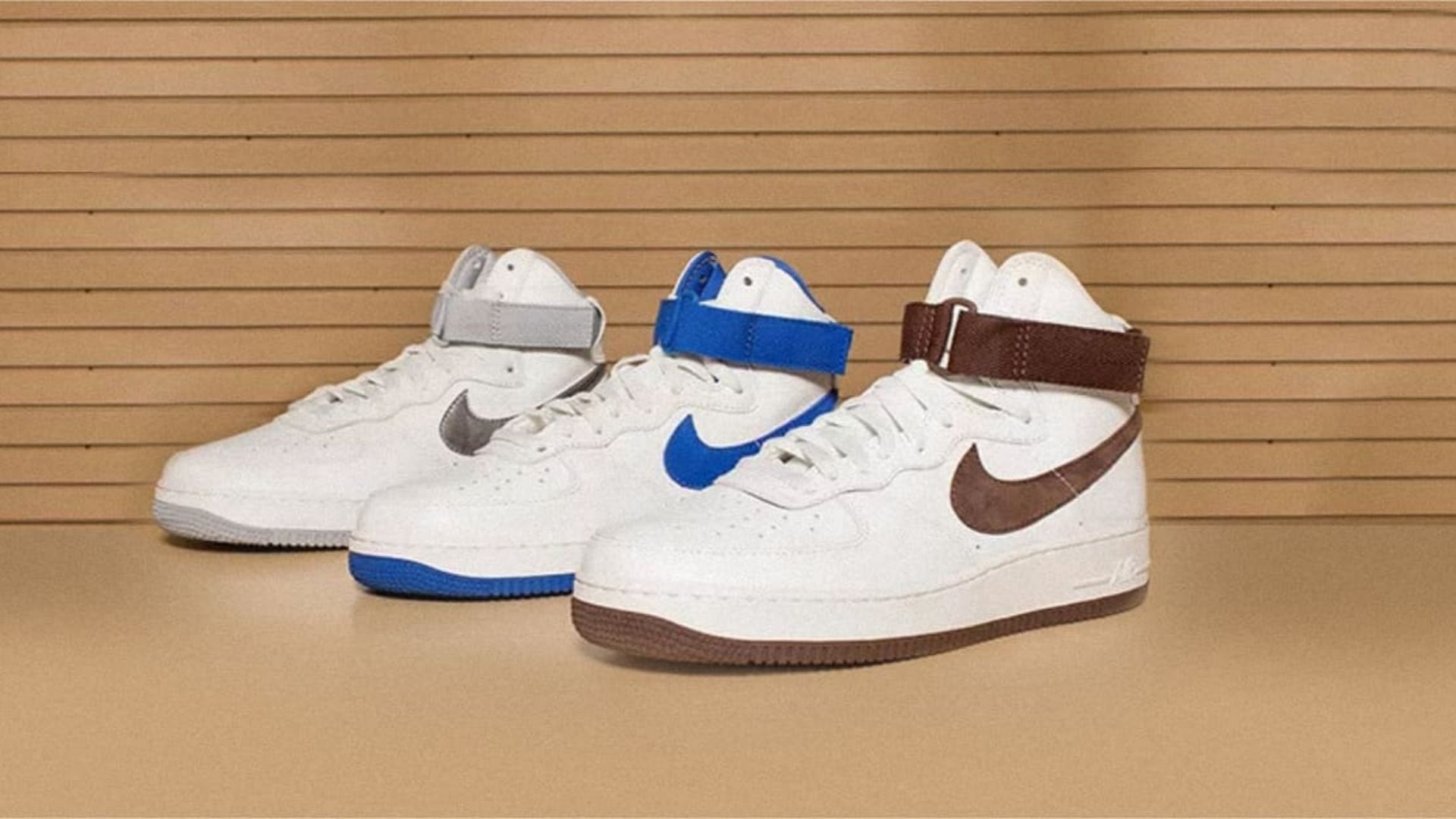 The debuted AF1 colorways in high-top silhouette (Image via Nike)