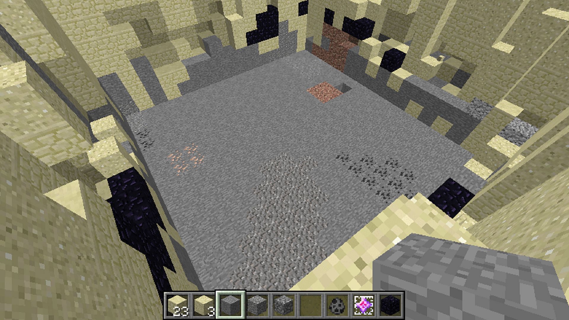 A silverfish mine (Image via u/AndyTheDragonborn/Reddit)