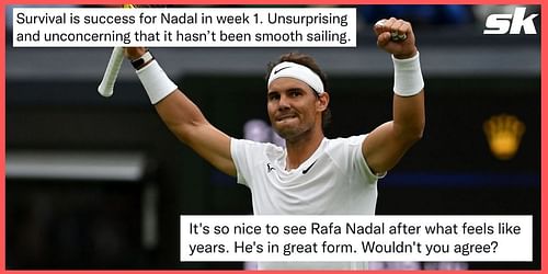 Rafael Nadal booked his place in the third round of the 2022 Wimbledon Championships on Thursday