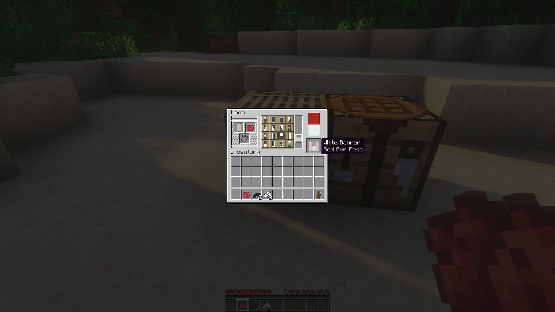 Step one of the custom shield (Image via Minecraft)