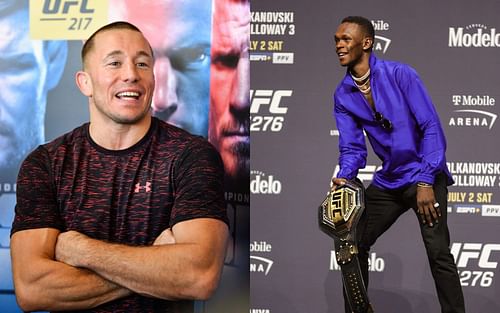 Georges St-Pierre (left) and Israel Adesanya (right) [Images courtesy of Getty]