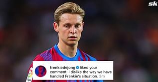 “Dislike the way we’ve handled Frenkie’s situation” - De Jong sparks controversy by liking comment as Barcelona exit edges closer
