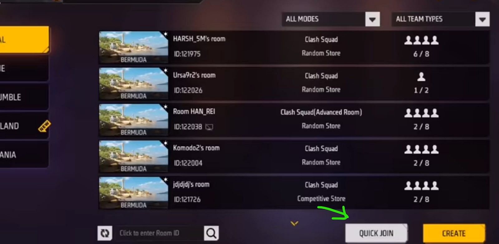 Custom players will surely be happy with this new option (Image via Garena)