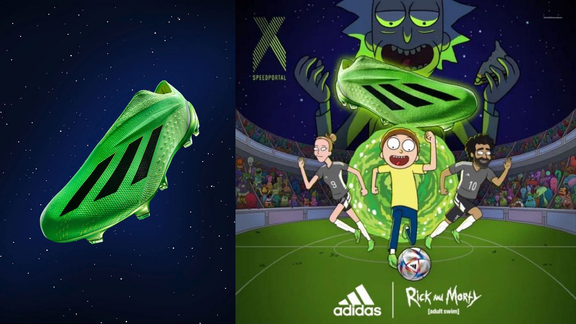  The Adidas X Speedportal boots are inspired by everyone&#039;s favorite drunk genius and his grandson (Image via Adidas)