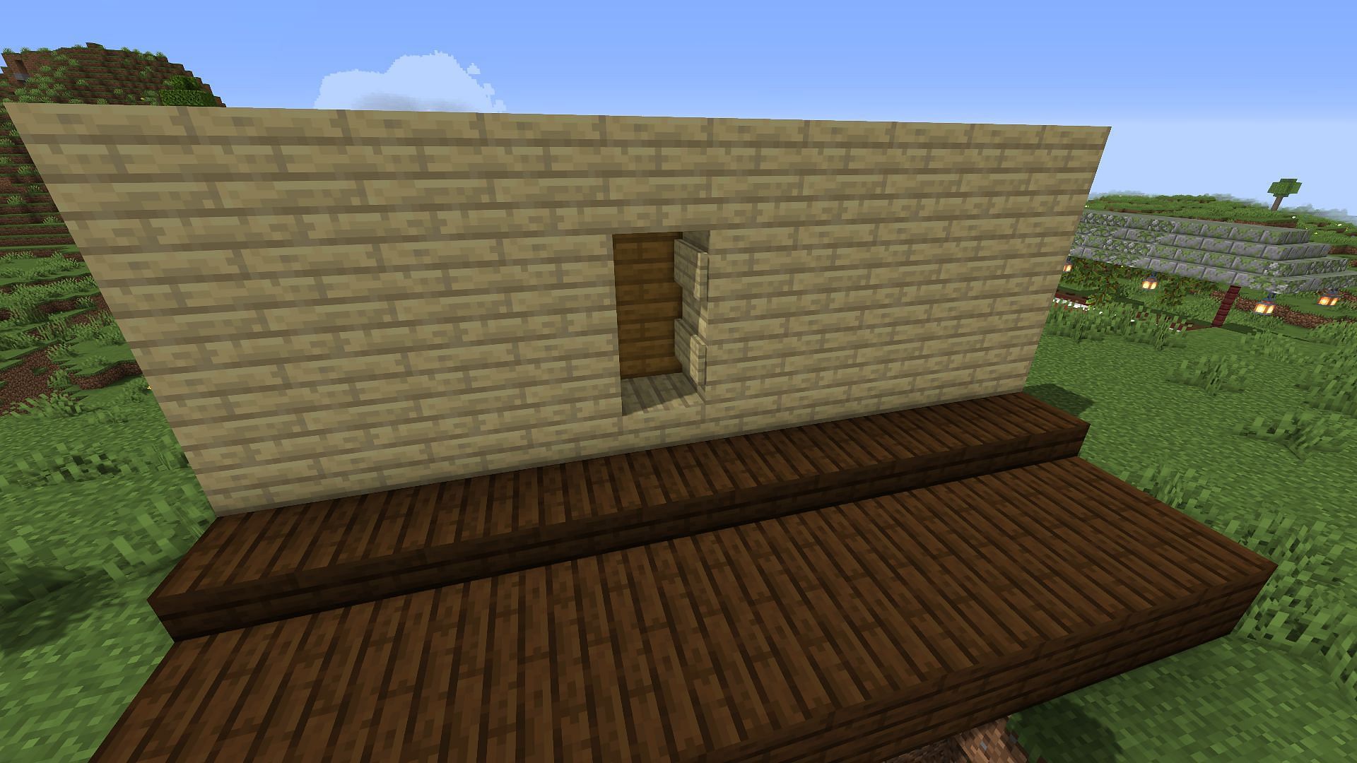 A crouch-only painting door (Image via Minecraft)