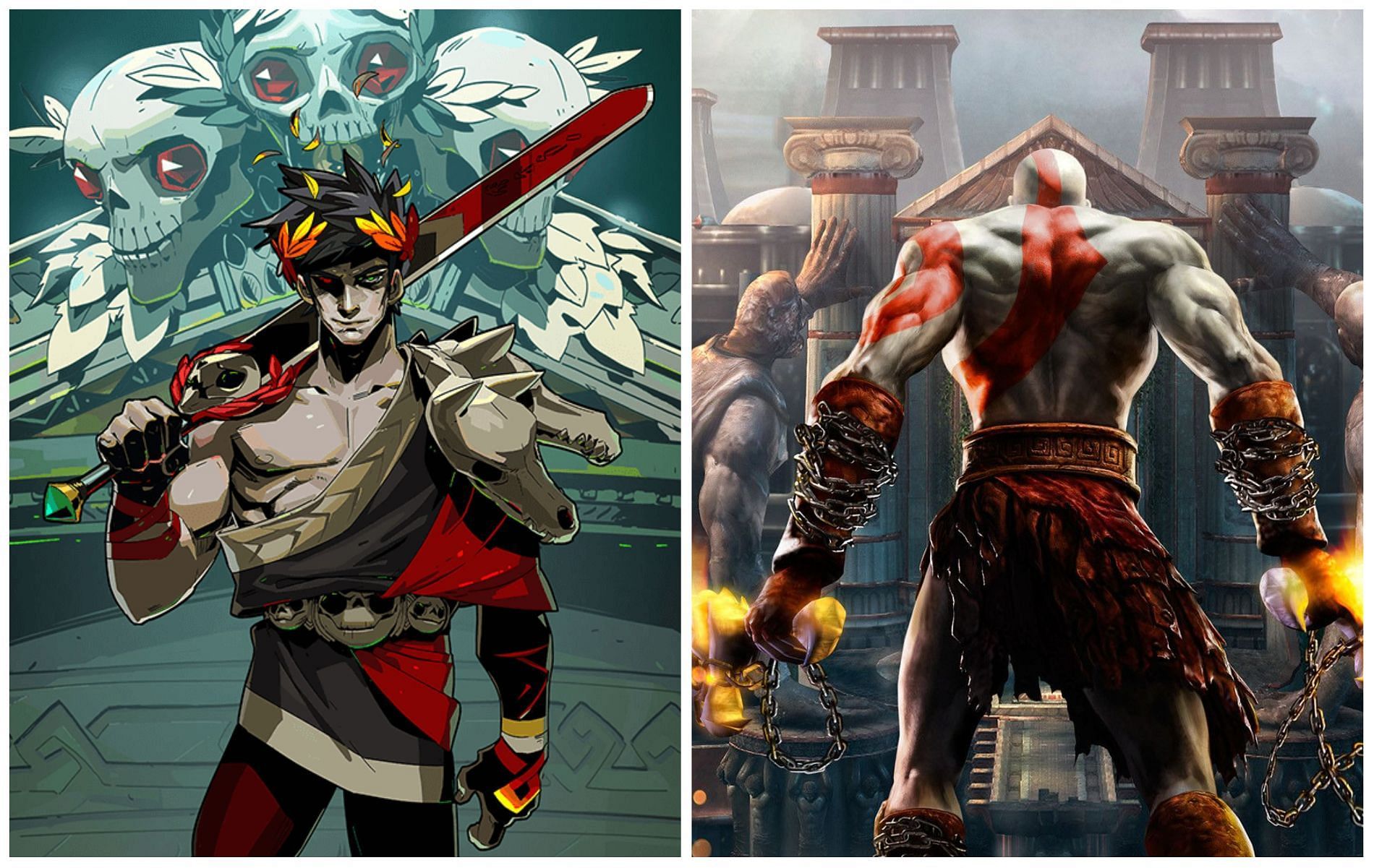 Mythology in video games (Image via Hades and God of War)