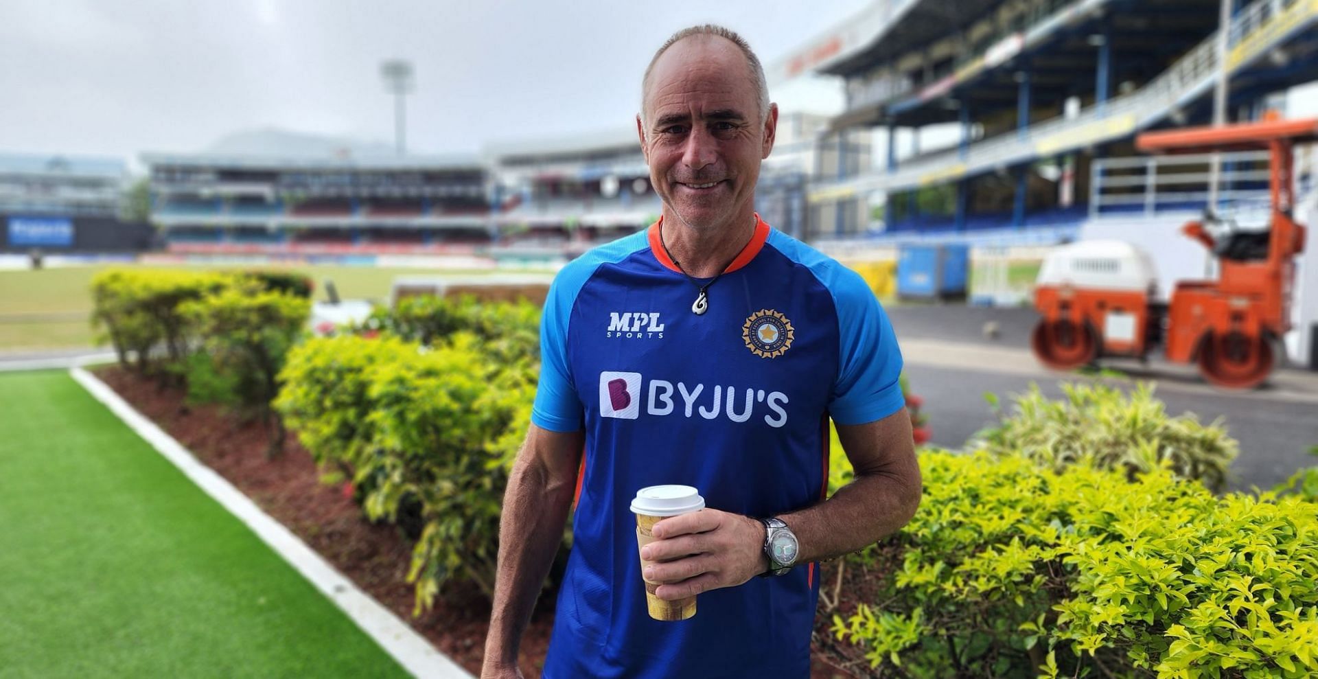 Paddy Upton joined the Indian team on Tuesday in West Indies (Credit: Twitter/BCCI)