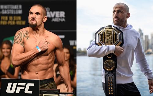 Robert Whittaker (left) and Alexander Volkanovski (right)(Images via Getty)