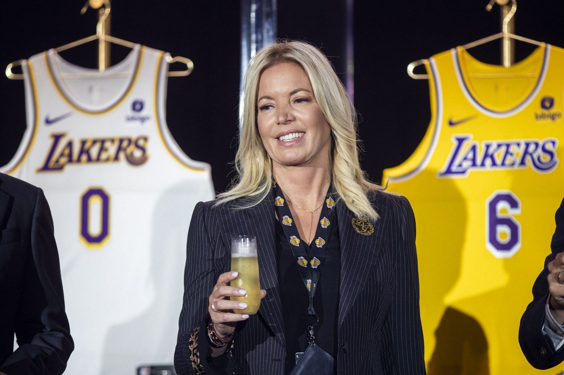 Jeanie Buss left Laker Nation plenty to speculate about after her cryptic tweet on Sunday night. [Photo: Los Angeles Times]
