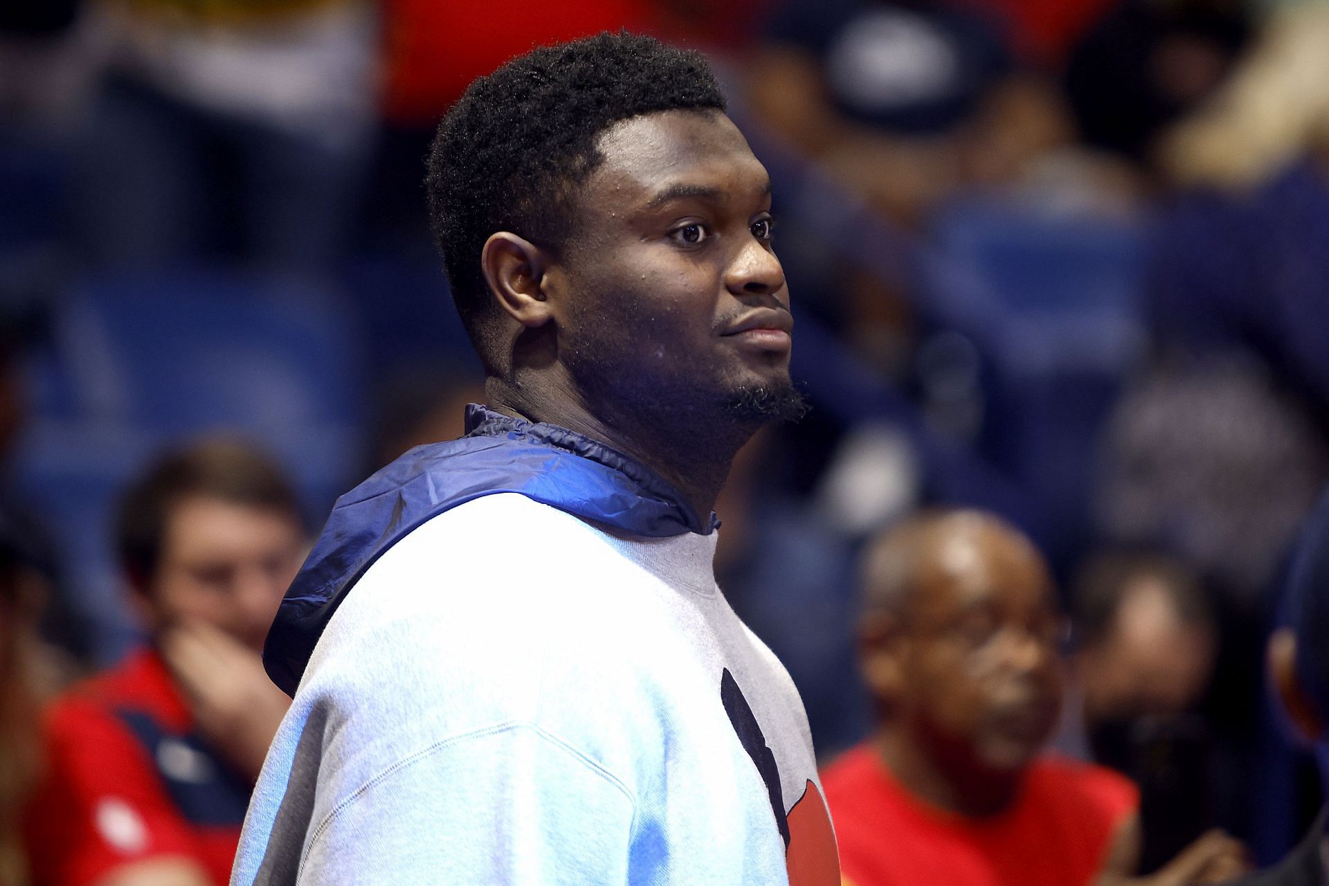 Zion Williamson of the New Orleans Pelicans. Williamson sat out the entire 2021-22 season with multiple injuries.