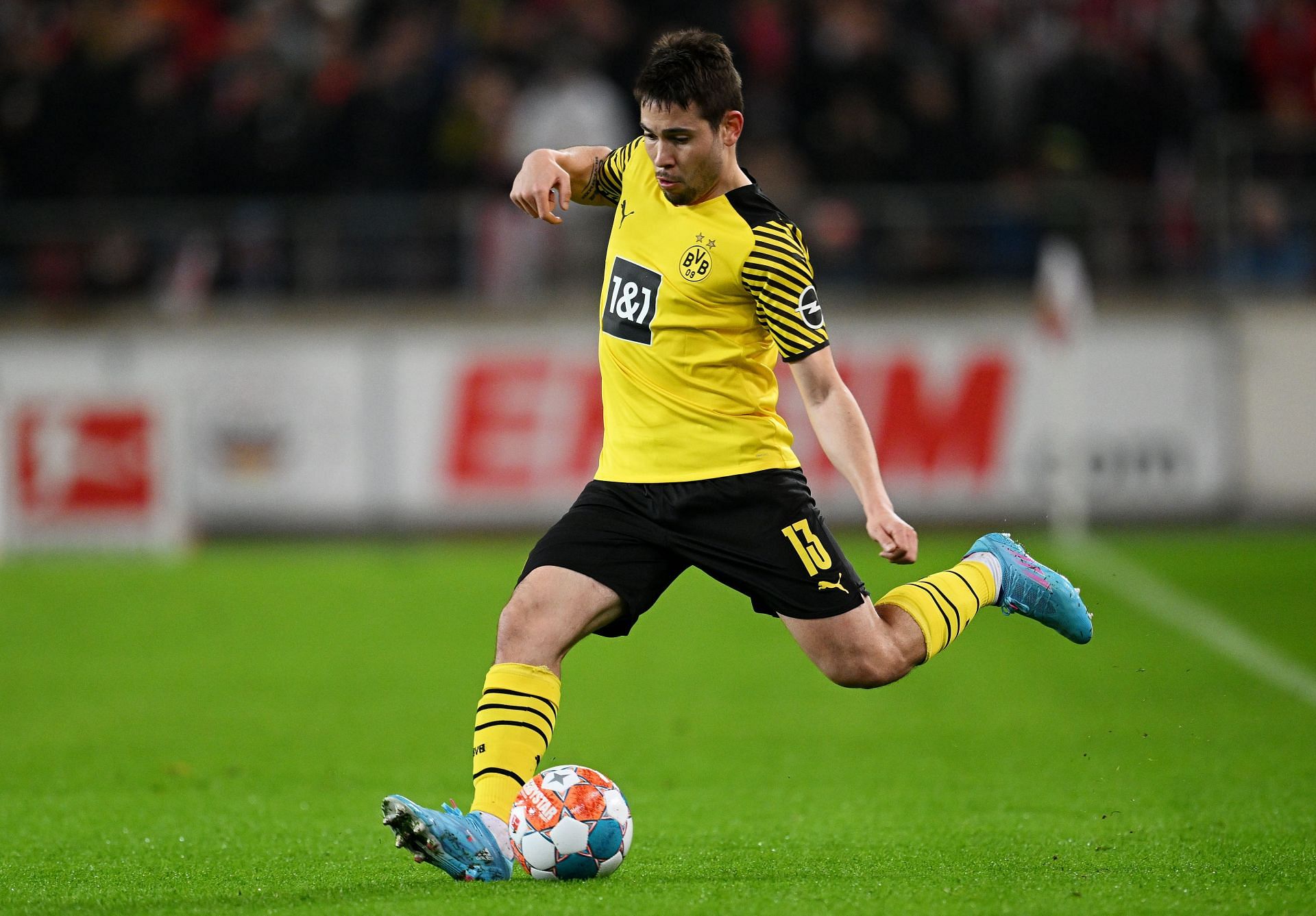 Guerreiro plays as a left-back for Borussia Dortmund