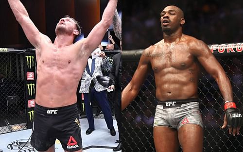 Jon Jones (right), Stipe Miocic (left)