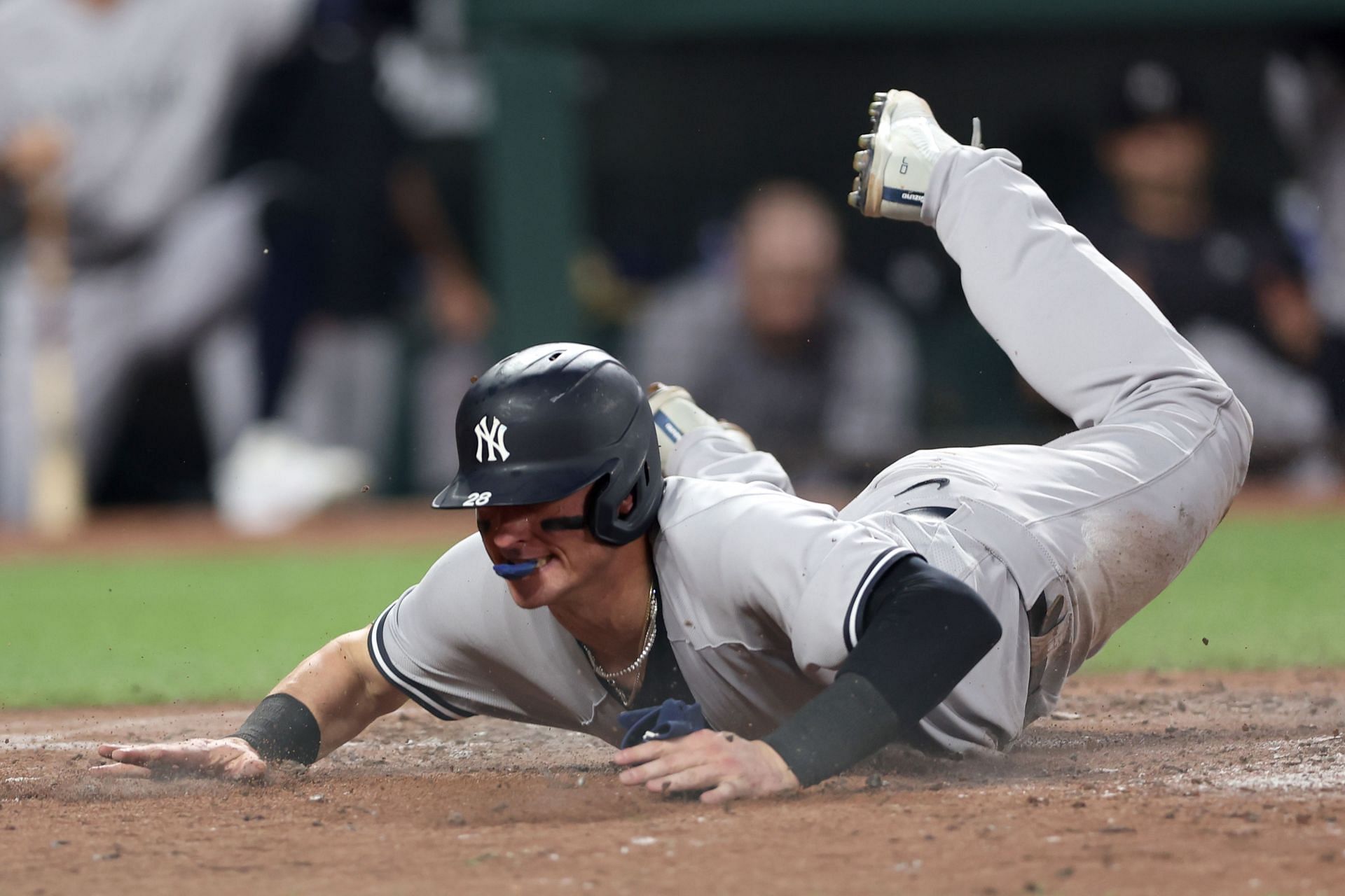 Josh Donaldson sliding into second