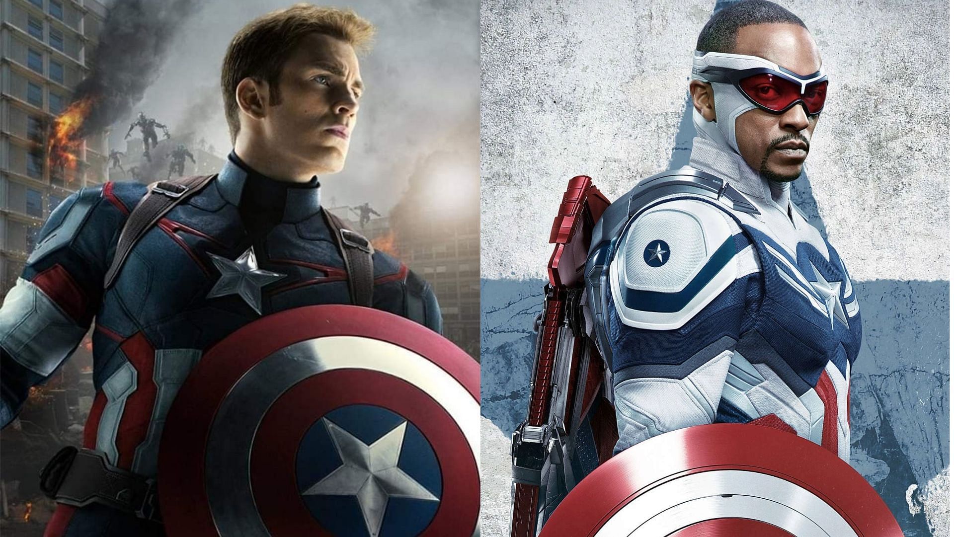 Steve Rogers and Sam Wilson as Captain America (Image via Marvel Studios)
