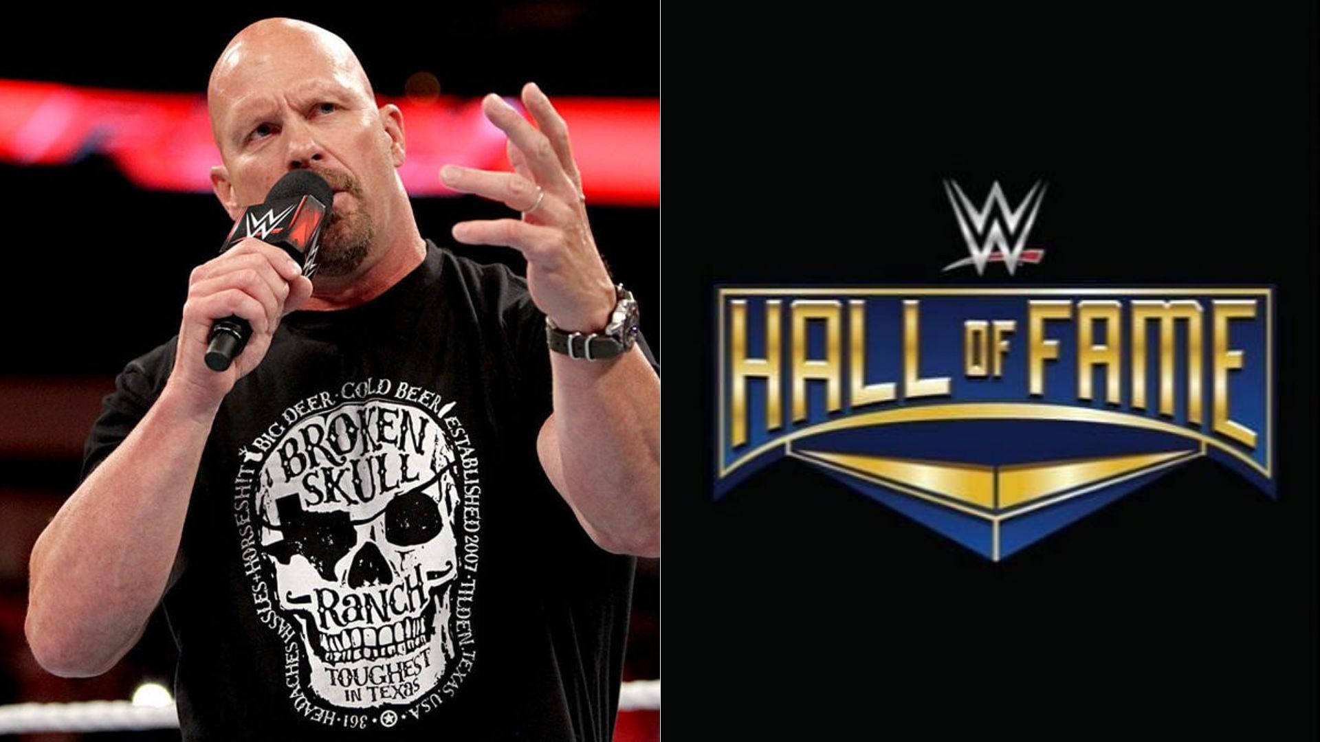 Steve Austin joined the WWE Hall of Fame in 2009.