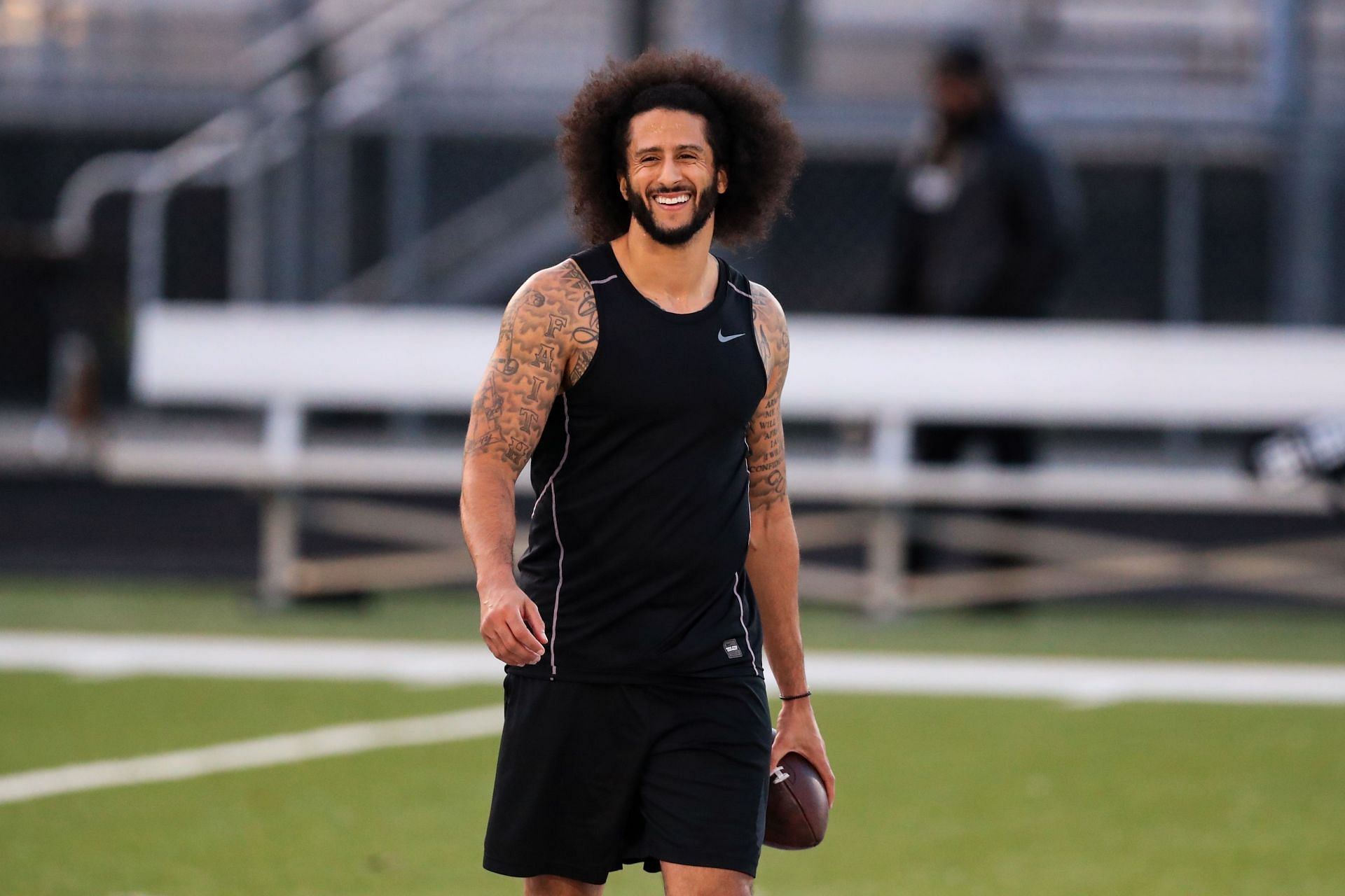 Colin Kaepernick during his NFL Workout in 2019