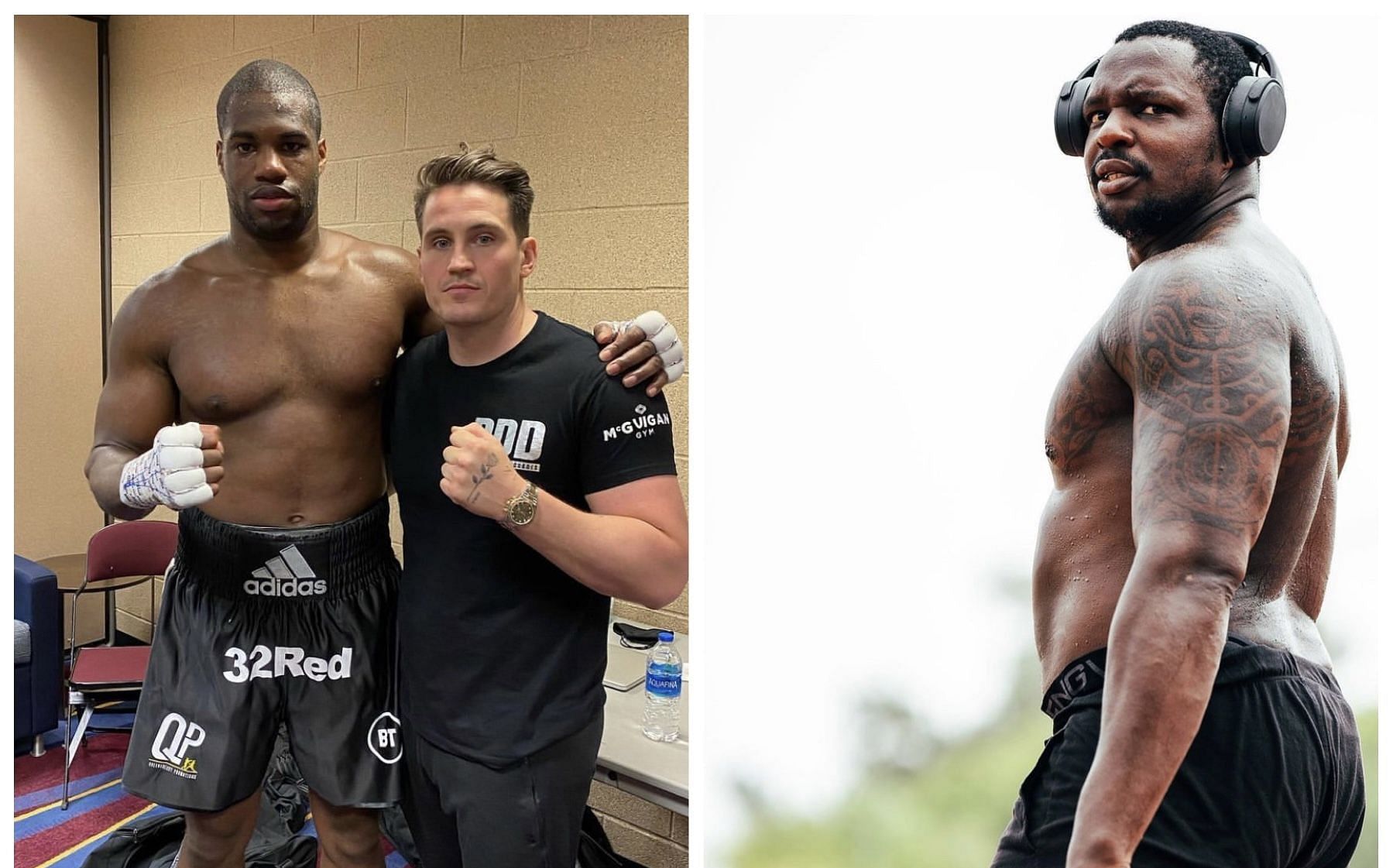 Daniel Dubois (left) and Shane McGuigan (middle), Dillian Whyte (right) - Images via @shanemcguigan and @dillianwhyte on Instagram