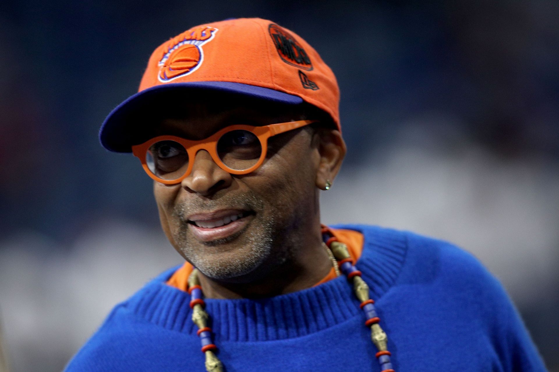 Spike Lee during a New York Knicks v New Orleans Pelicans game