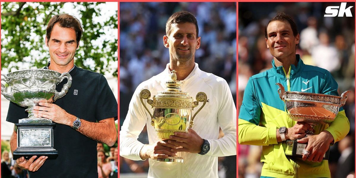 Roger Federer, Novak Djokovic and Rafael Nadal have won a combined 63 Grand Slam titles.