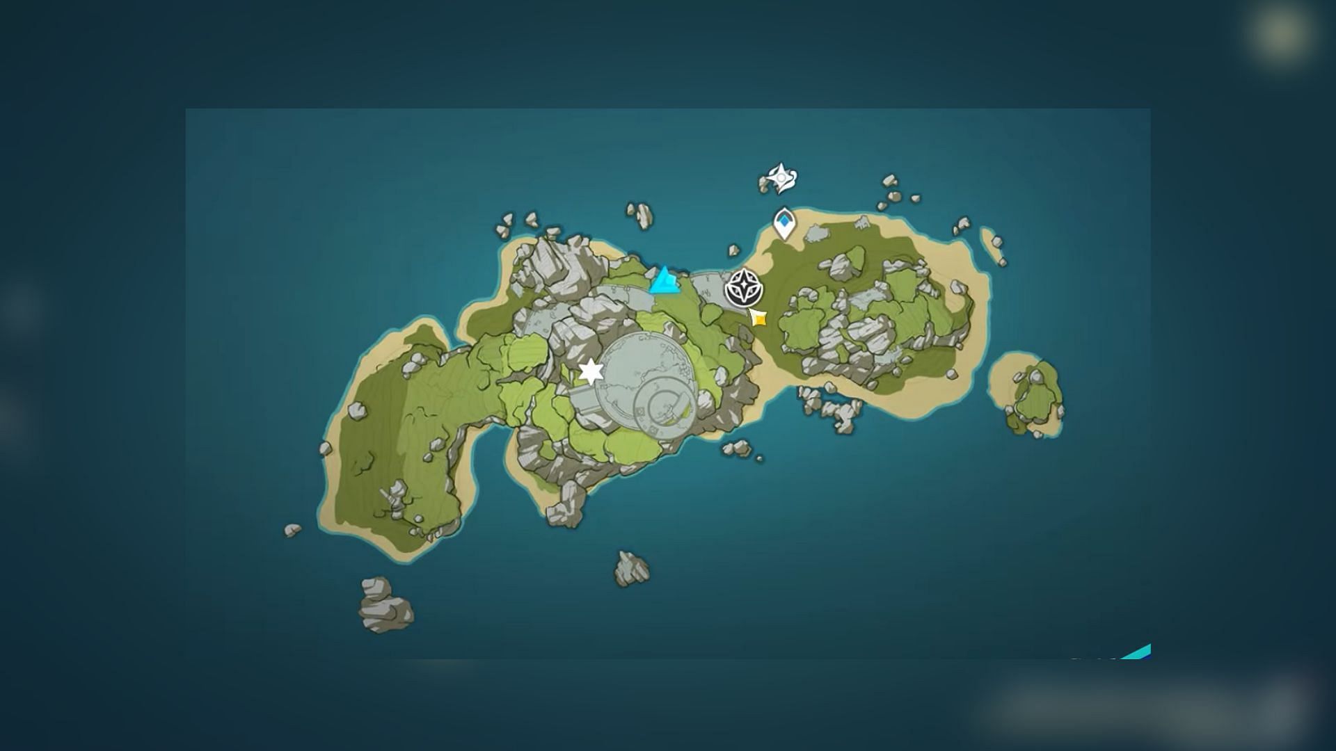 Location of Totem puzzle in original Minacious Isle (Image via Genshin Impact)