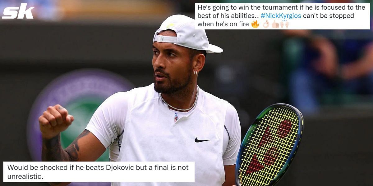 Tennis fans react to Nick Kyrgios&#039; victory in the 2022 Wimbledon quarterfinals