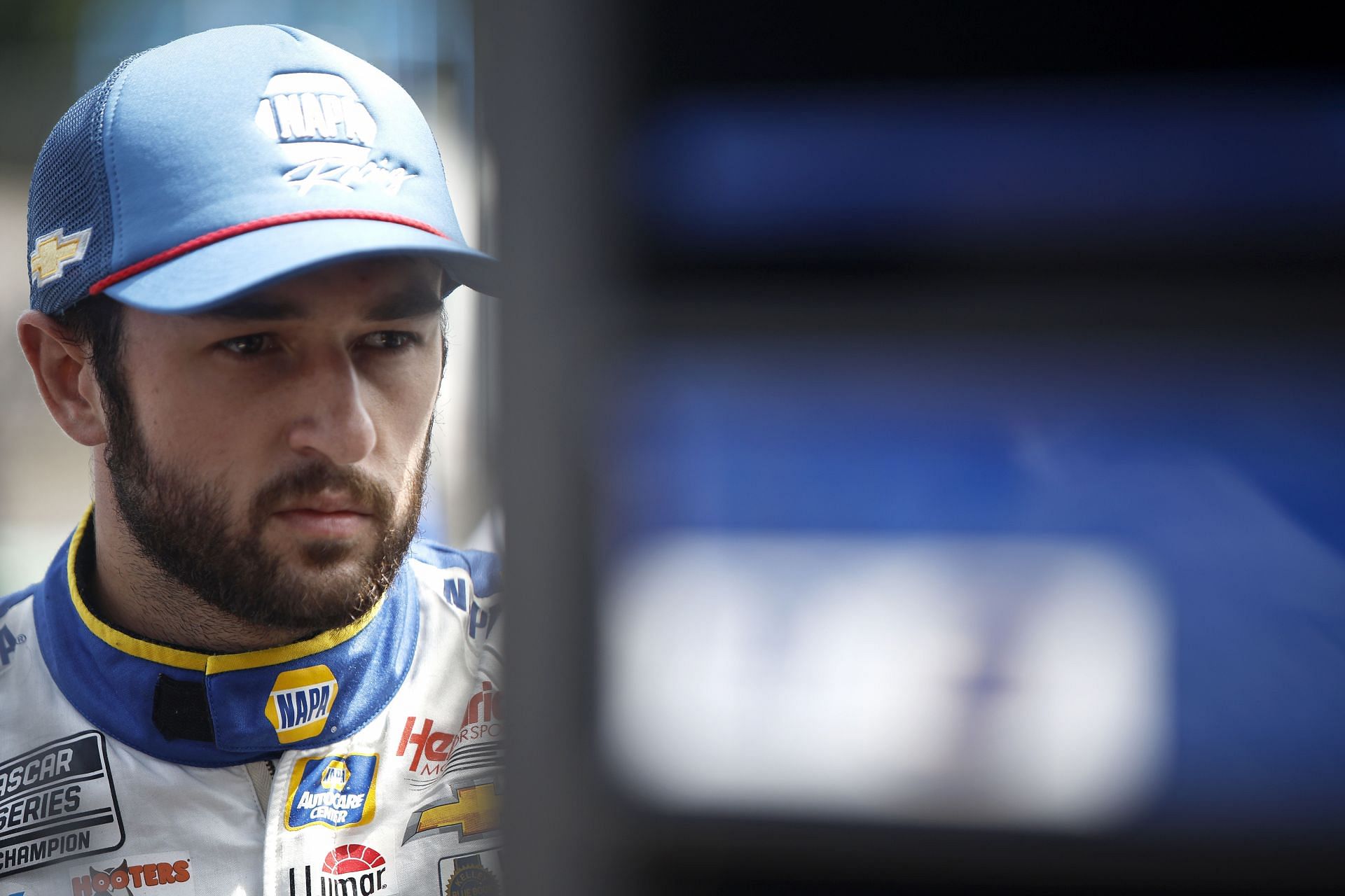 Chase Elliott looks on during qualifying for the 2022 NASCAR Cup Series Kwik Trip 250 presented by Jockey at Road America in Elkhart Lake, Wisconsin (Photo by Sean Gardner/Getty Images)