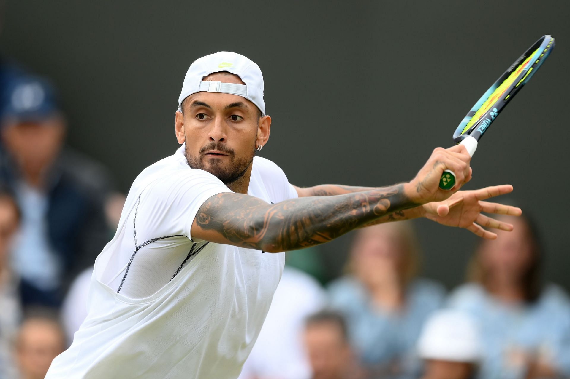 Nick Kyrgios takes on Stefanos Tsitsipas in the third round at Wimbledon