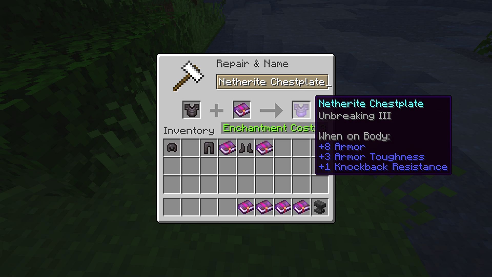The Unbreaking enchantment in Minecraft (Image via Mojang)