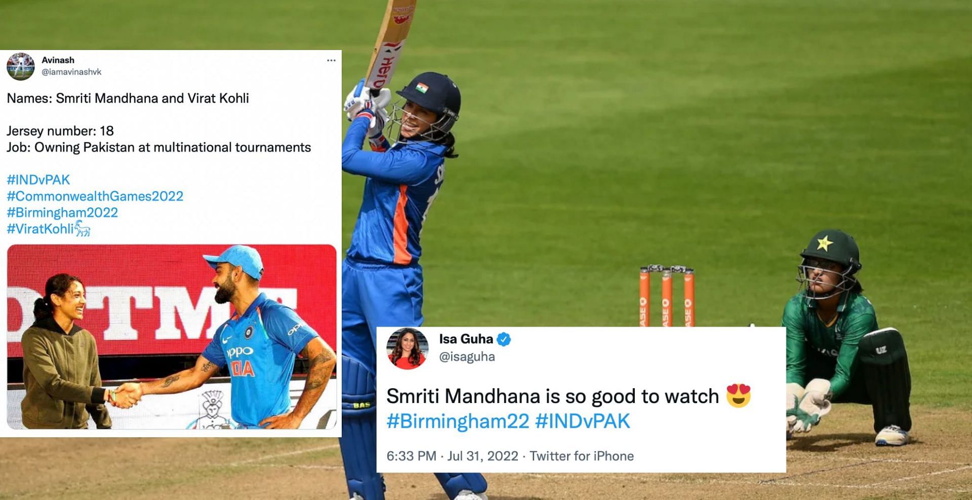 Smriti Mandhana scored an unbeaten fifty as India defeated Pakistan by eight wickets. (Credit: Twitter)