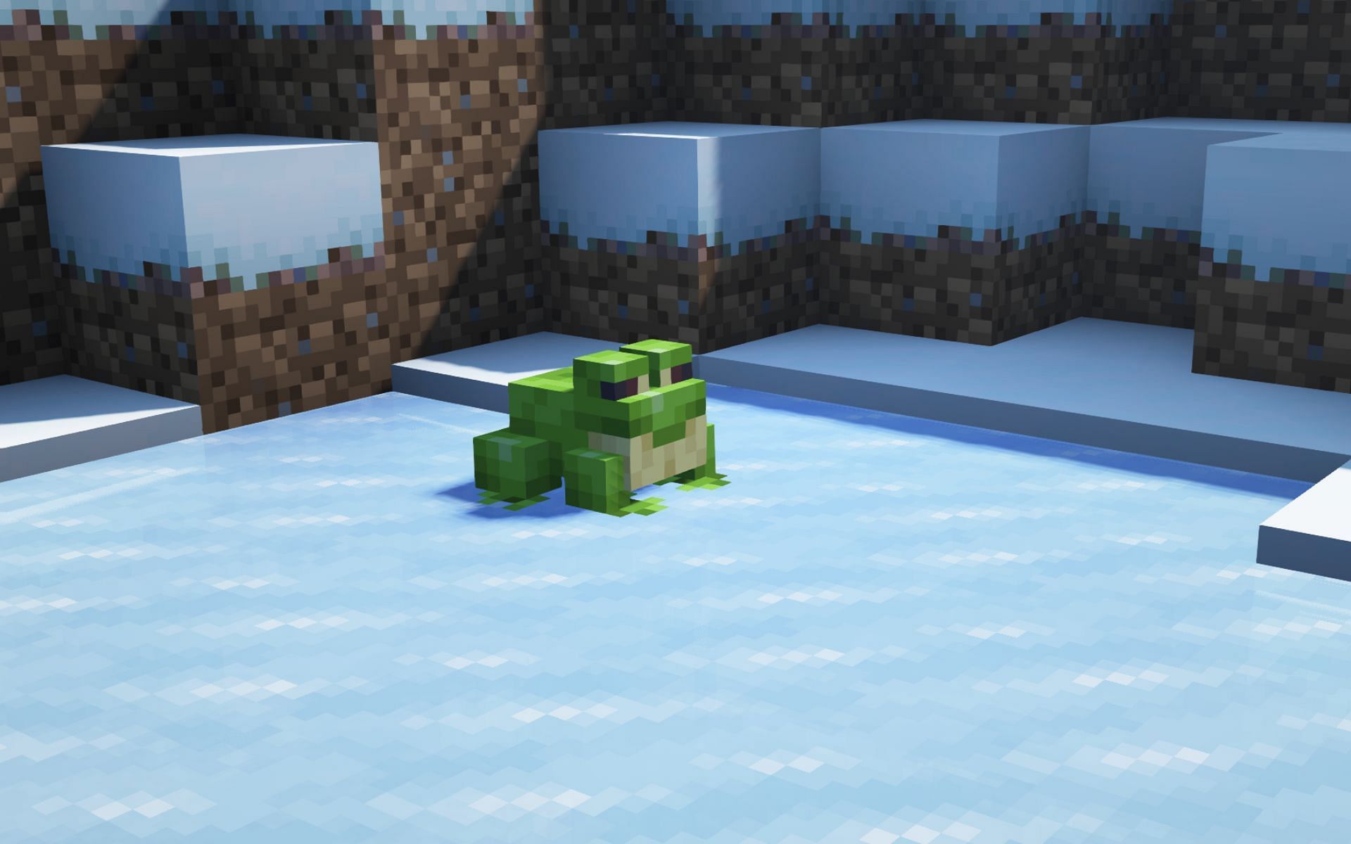 Green frogs can only be spawned manually (Image via Minecraft 1.19)