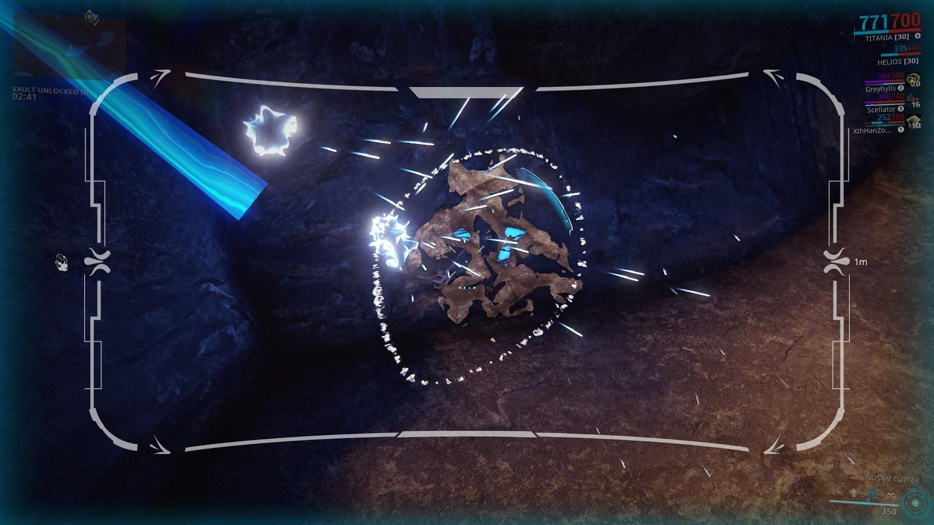 A player mining resources in Warframe (Image via Digital Extremes)