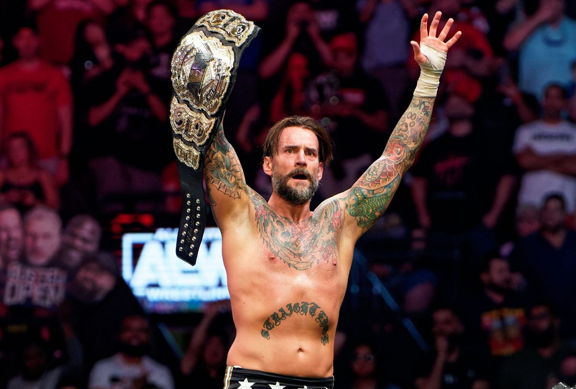 CM Punk won the World title from Hangman Page.
