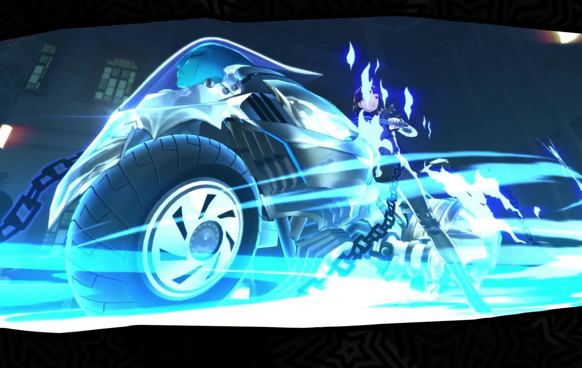 Makoto&#039;s Persona is an incredibly cool bike in the Megaten video game (Image via Persona 5)