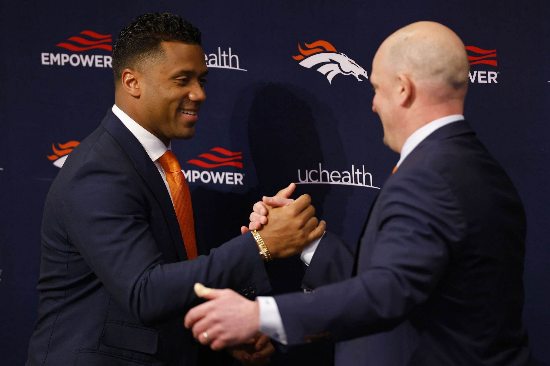 Denver Broncos Introduce New Quarterback Russell Wilson