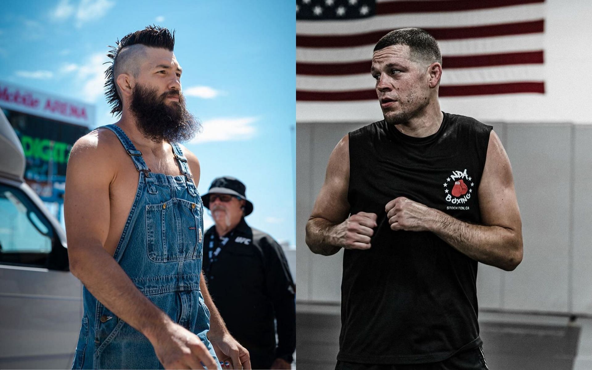 Bryan Barberena (L) and Nate Diaz (R) [Images via @bryan_barberena and @natediaz209 on Instagram]