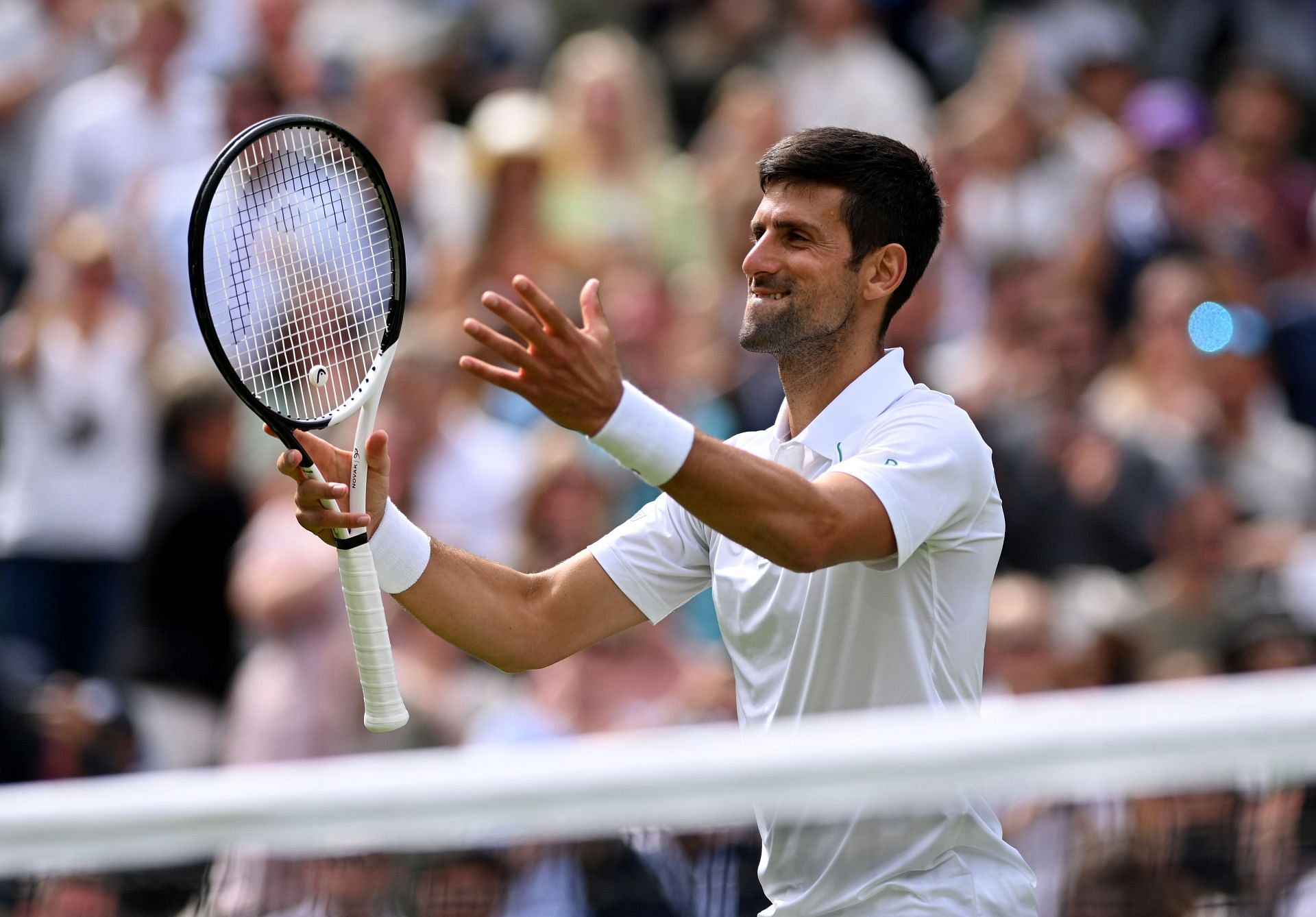 The Serb is in line to play against Rafael Nadal in the final at Wimbledon