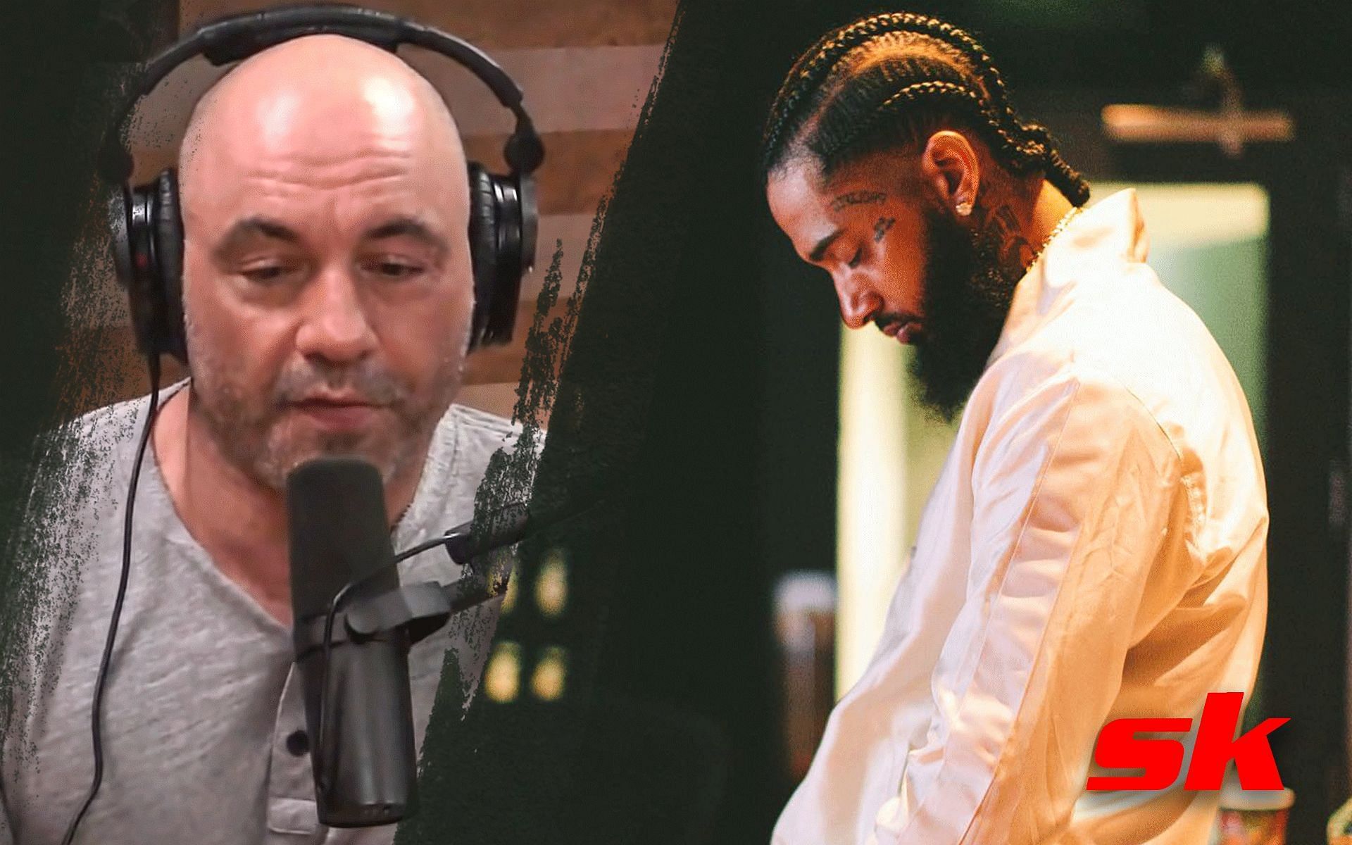 Nipsey Hussle (right), Joe Rogan (left) [Images courtesy of @nipseyhussle on Instagram &amp; JRE Clips on YouTube]