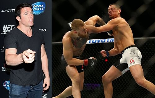 Chael Sonnen (left), Conor McGregor (center) & Nate Diaz (right)