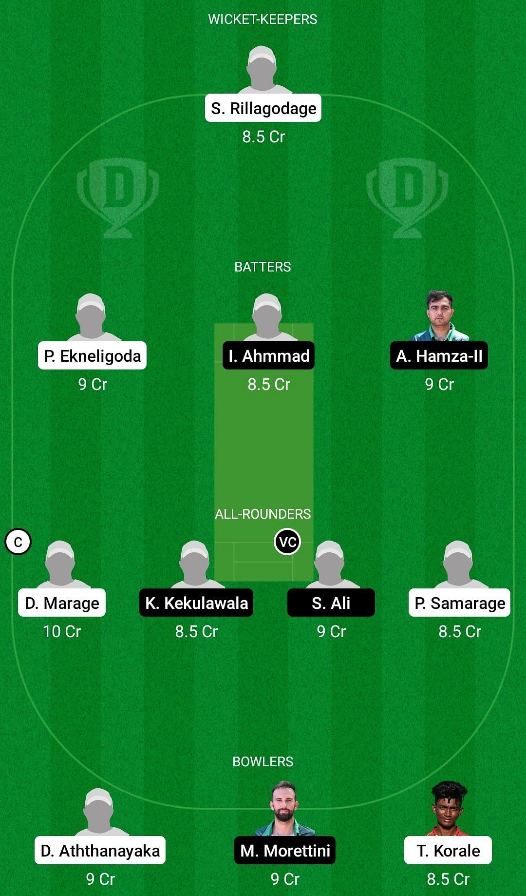 Dream11 Team for Roma CC vs Roma Capannelle - ECS Rome T10 2022.