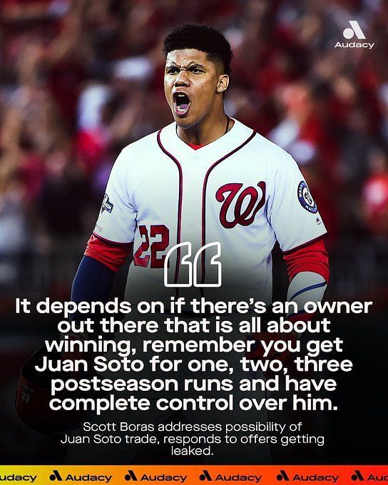 Scott Boras Says Juan Soto Wants to Play for a Club That Competes Annually, News, Scores, Highlights, Stats, and Rumors