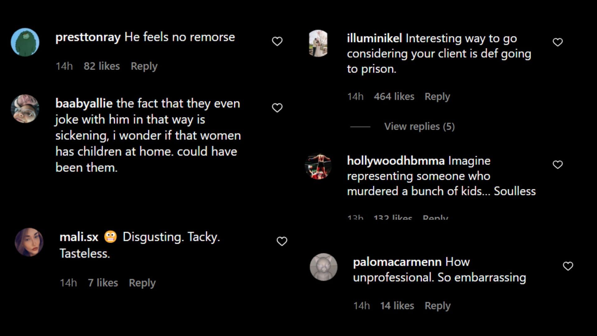 Comments on the video posted by Defnoodles 1/2 (Image via @defnoodles/Instagram)