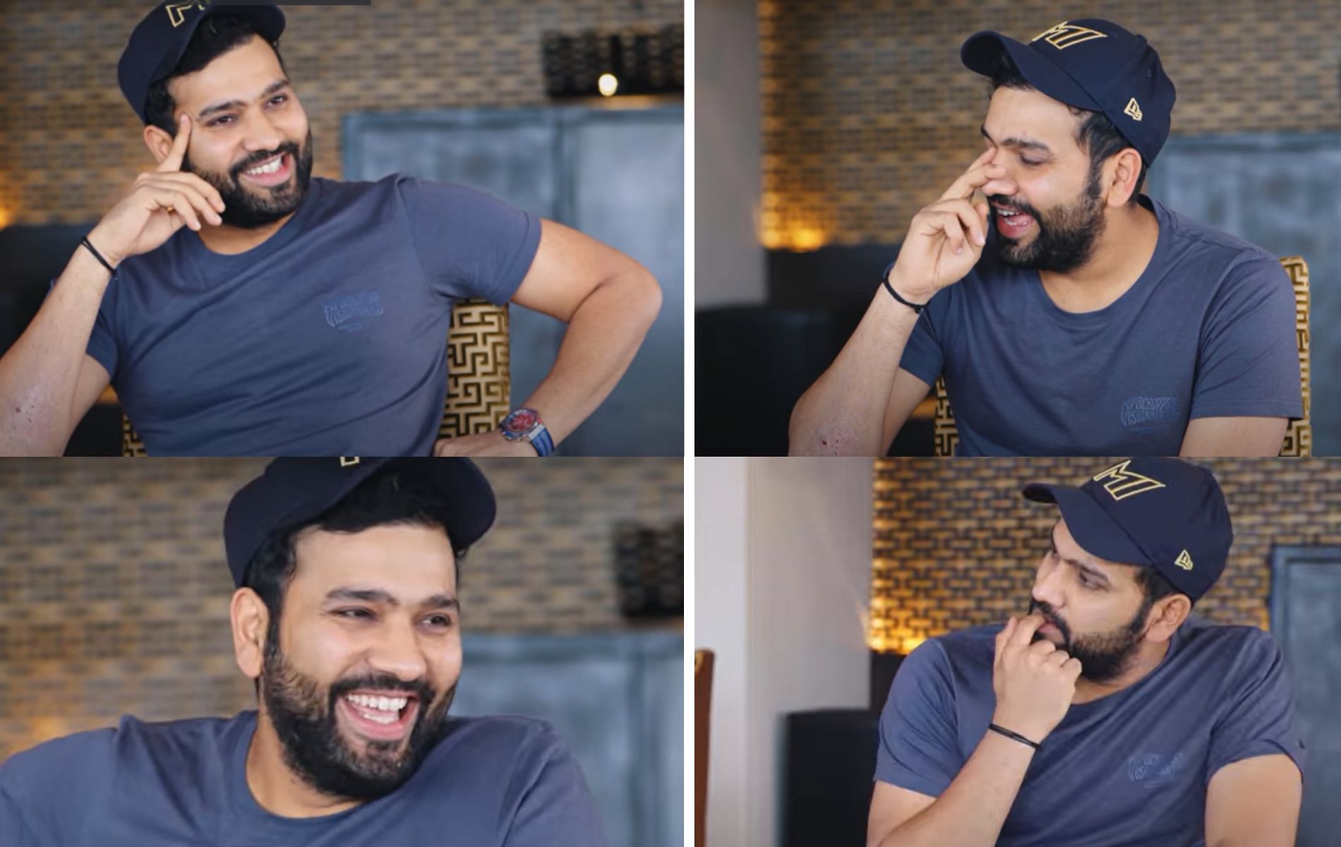 Rohit Sharma was captured in a fun mood during his appearance on Breakfast with Champions Season 6. Pics: Oaktree Sports
