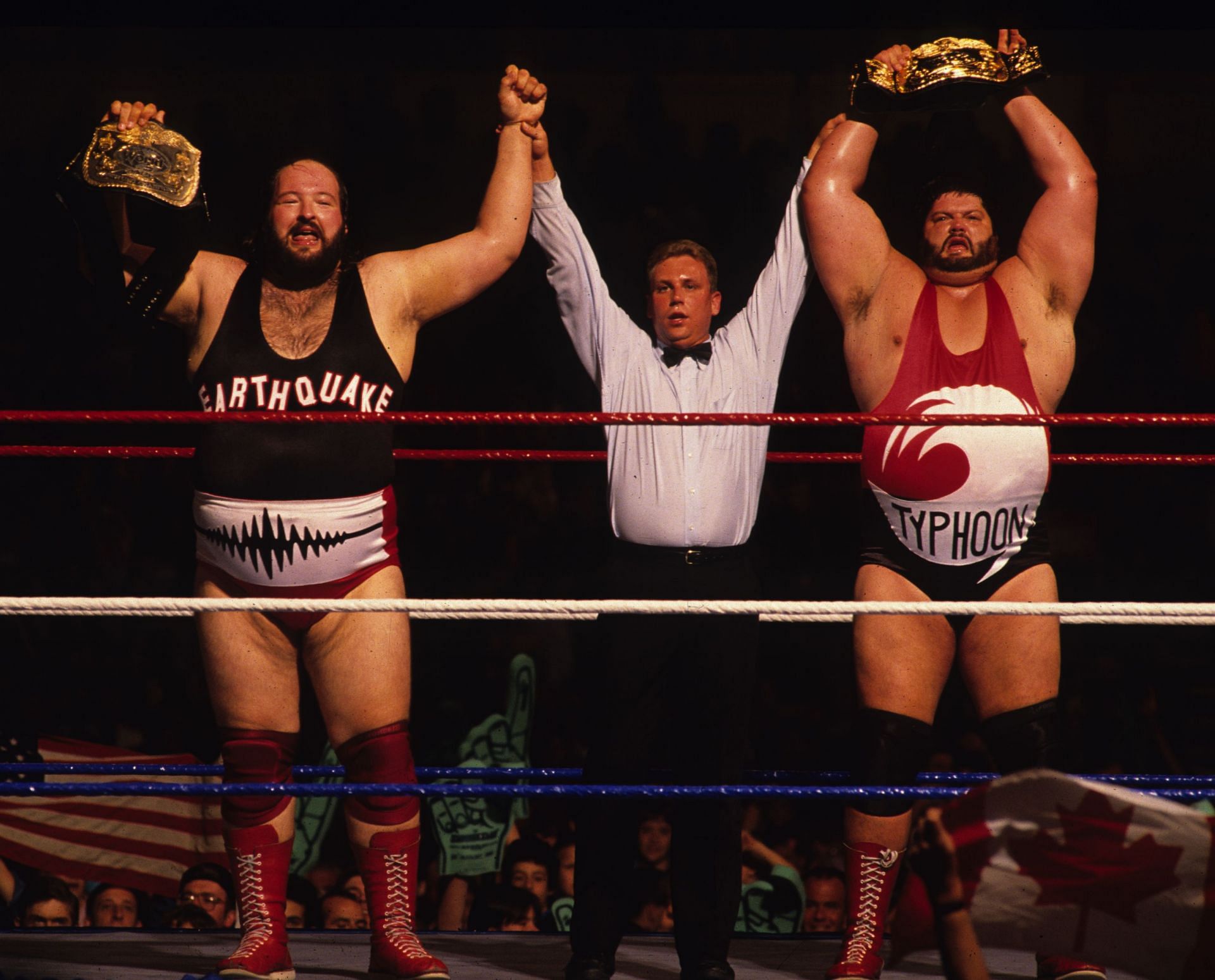 The Natural Disasters retained the WWF Tag Team Championship against the Beverly Brothers
