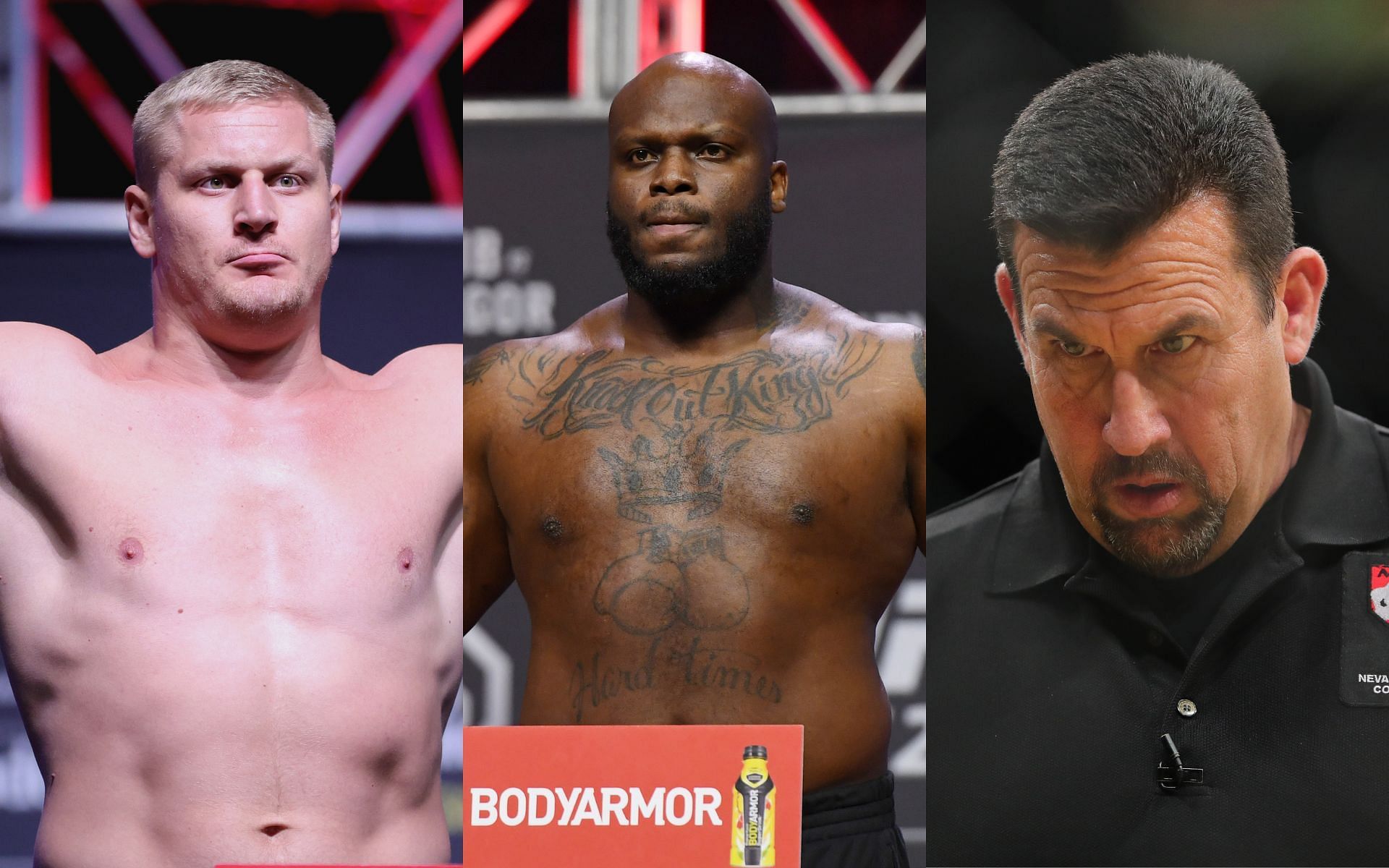 From left to right: Sergei Pavlovic, Derrick Lewis, and John McCarthy